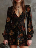 Velvet Flora Mini Dress