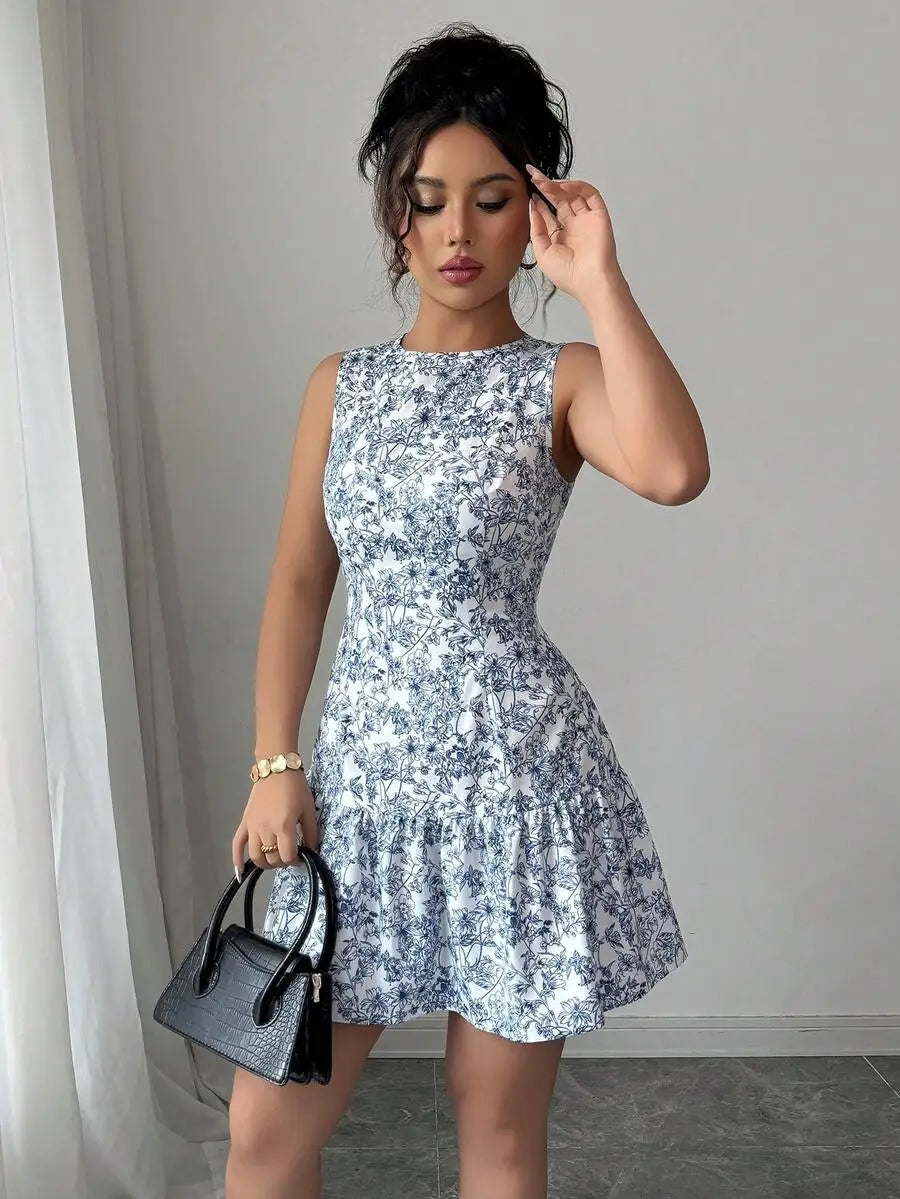 Petal Soft A-Line Mini Dress