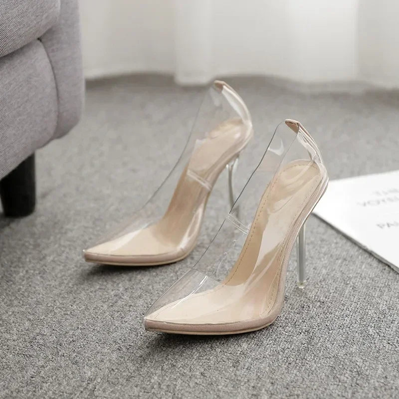 Clear Sandals Perspex Stilettos High Heels