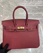 Leather Birkin-style bag